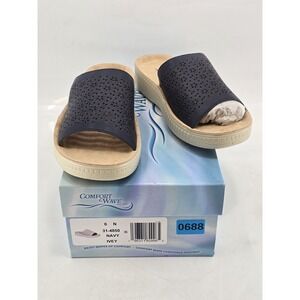 Easy Street Women's Ivey Slide Sandal - Color Navy - Size 6N NARROW